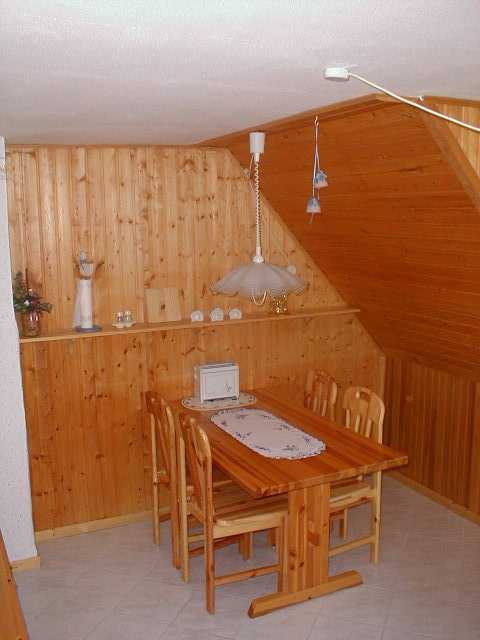 Küche der Ferienwohnung, Essplatz